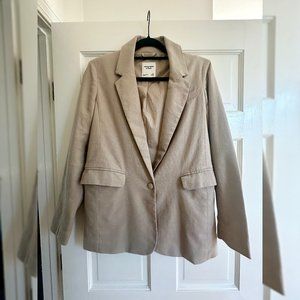 Abercrombie Linen Blend Blazer in Light Brown